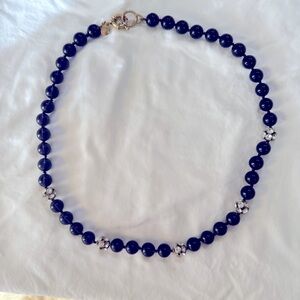 GUC J Crew Navy Purple Statement Necklace
